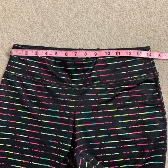 Ideology Athletic Cropped Leggings Women Size Medium Neon Black - Picture 6 of 10